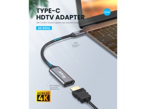 Equip USB-C to HDMI 2.0 Adapter, 4K/60Hz