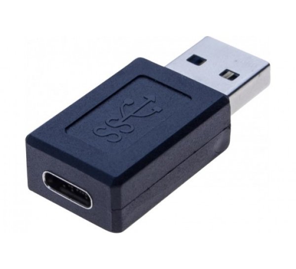 USB A - USB C, M/F, Black, USB 3.1 Gen 1