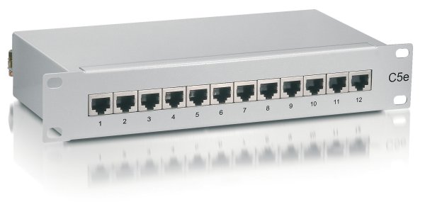 12-Port Cat.5e Shielded Patch Panel