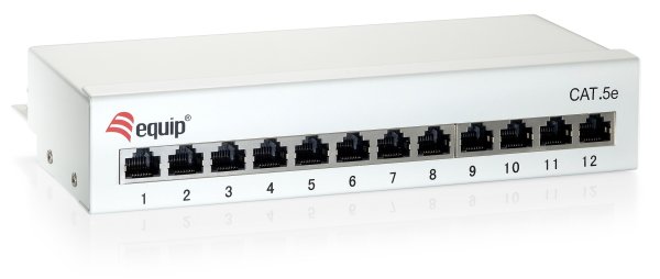 Equip 12-Port Cat.6 Desktop Patch Panel, Light Grey