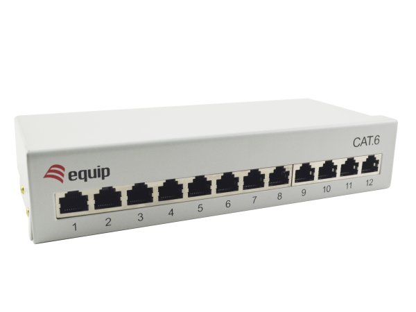 Equip 12-Port Cat.6 Desktop Patch Panel , Light Grey