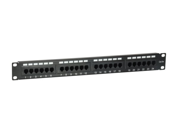 Equip 24-Port Cat.5e Unshielded Patch Panel, Black