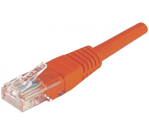 RJ-45 - RJ-45, Cat6, U/UTP, Copper, Red, 0.5 m