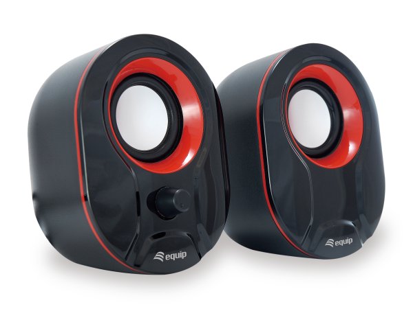 3 W x 2, 80Hz - 20Hz, 80dB, 40HM, USB 2.0, 123 x 91 × 91 mm, Black/Red