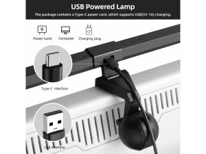 LED, 2800K–6500K, USB 2.0, 1.5 m, 23.5 x 107.5 x 400 mm, 0.4 kg, Black