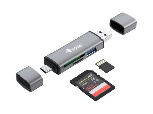 Card Reader with USB 3.0 Hub, OTG