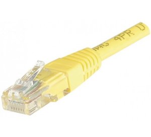 RJ-45 - RJ-45, Cat6, U/UTP, Copper, Yellow, 2 m