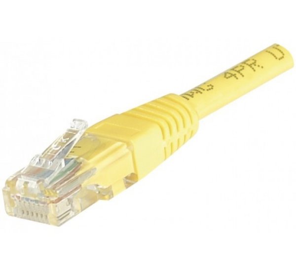 RJ-45 - RJ-45, Cat6, U/UTP, Copper, Yellow, 10 m