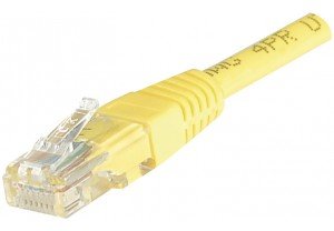 20 m Full Copper RJ45 U/UTP Cat.6 Patch Cord - Yellow