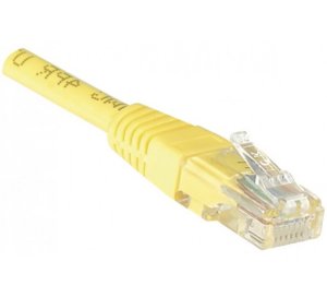 Cat6 RJ45 Patch cable U/UTP yellow, 25 m