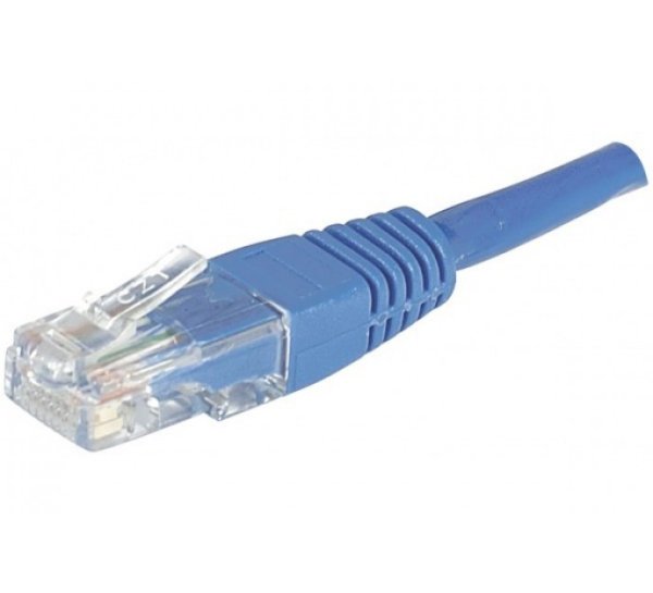 Cat6 RJ45 Patch cable U/UTP blue, 0.5 m