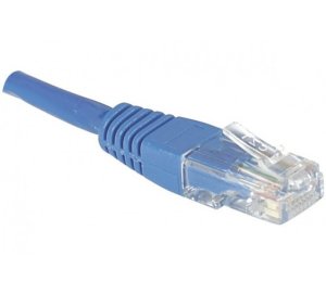 Cat6 RJ45 Patch cable U/UTP blue, 0.5 m