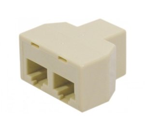 Telephone Adapter T Shaped 8P8C F/F/F - RJ45