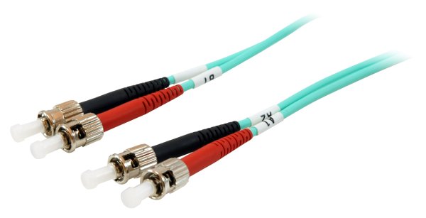 Equip ST/ST Fiber Optic Patch Cable, OM3, 1m