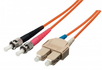 Equip ST/SC Fiber Optic Patch Cable, OS2, 1m