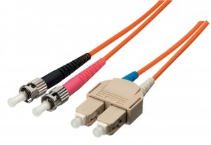 Equip ST/SC Fiber Optic Patch Cable, OS2, 2m