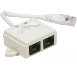 Cat5e RJ45 Splitter 1xM to 2xF UTP