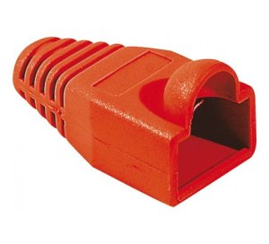 RJ45, 5.5 mm, Red, 10 pcs