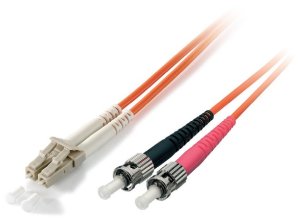 Equip LC/ST Fiber Optic Patch Cable, OS2, 1.0m