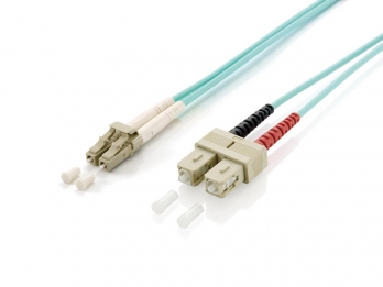 Equip LC/SC Fiber Optic Patch Cable, OM3, 2.0m