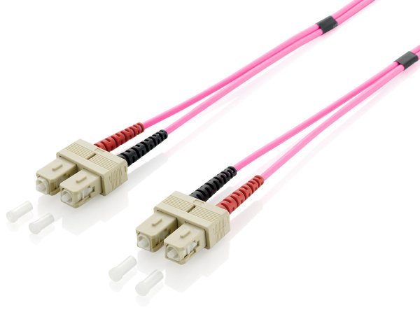 Equip SC/SC Fiber Optic Patch Cable, OM4, 2m