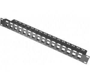 ProConnectLite® Patch Panel, 1U, 16 Ports, for UTP Keystones