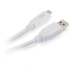 C2G 0.9m USB-C® to USB-A SuperSpeed USB 5Gbps Cable M/M - White