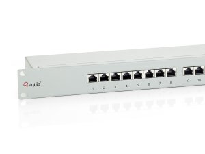 Equip 16-Port Cat.6 Shielded Patch Panel, Light Grey