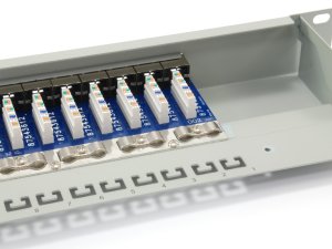 Equip 16-Port Cat.6 Shielded Patch Panel, Light Grey