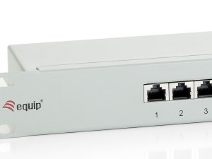 Equip 24-Port Cat.6 Shielded Patch Panel, Light Grey