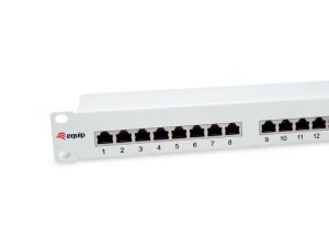 Equip 24-Port Cat.6 Shielded Patch Panel, Light Grey