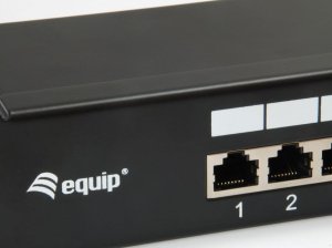 Equip 16-Port Cat.6 Shielded Patch Panel, Black