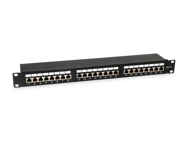 Equip 24-Port Cat.6 Shielded Patch Panel, Light Grey