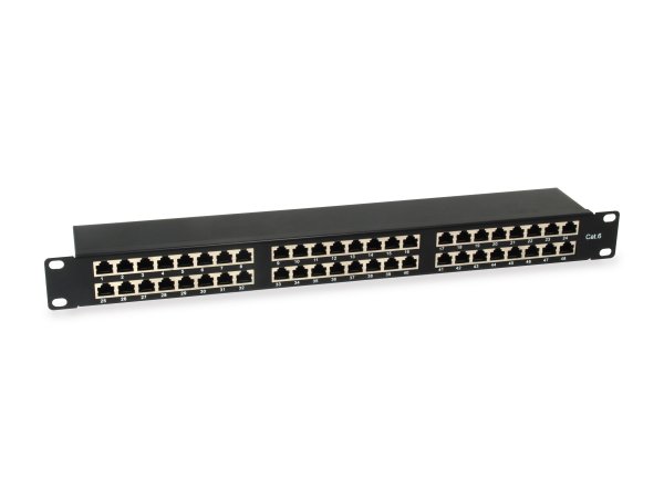 Equip 48-Port Cat.6 Shielded Patch Panel, Black