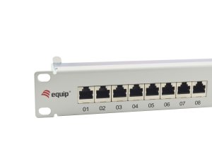 Equip 24-Port Cat.6A Shielded Patch Panel, Light Grey