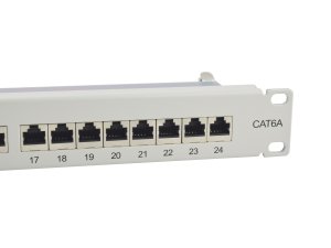 Equip 24-Port Cat.6A Shielded Patch Panel, Light Grey