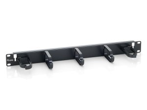 Equip 19″ Rack Mount Cable Management Panel, Black (RAL 9005)