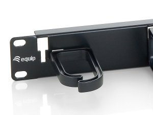 Equip 19" Rack Mount Cable Management Panel, Black (RAL 9005)