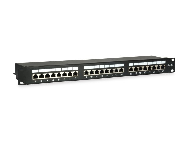 Equip 24-Port Cat.5e Shielded Patch Panel, Black