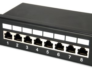 Equip 24-Port Cat.5e Shielded Patch Panel, Black