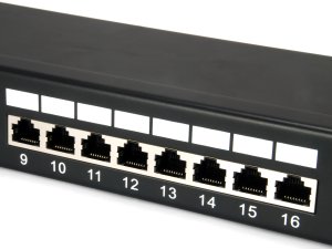 Equip 24-Port Cat.5e Shielded Patch Panel, Black