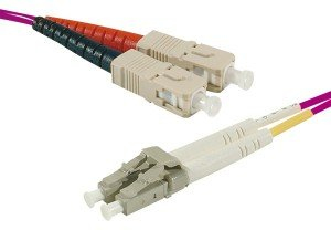 1m OM3 50/125 SC/LC Fiber Duplex Patch Cord