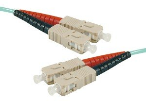 Dexlan SC/SC 50/125 M/M 2m fibre optic cable OM3 Black, Blue, Grey, Red