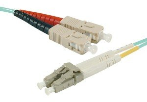 Dexlan SC/LC 50/125 M/M 2m fibre optic cable OM3 Black, Grey, Red, Yellow