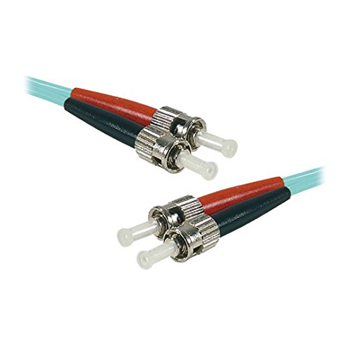 0.50 m OM3 50/125 LSZH ST/ST Fiber Duplex Patch Cord - Aqua