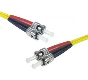 ST-UPC/ST-UPC duplex singlemode OS2 9/125 Fiber patch cable yellow, 3 m