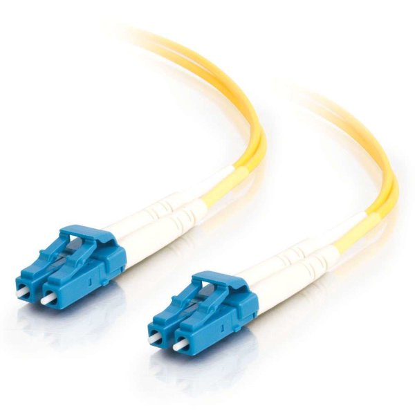 2m LC-LC 9/125 OS1 Duplex Singlemode PVC Fibre Optic Cable (LSZH) - Yellow