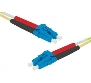 LC-UPC/LC-UPC duplex singlemode OS2 9/125 Fiber patch cable yellow, 30 m