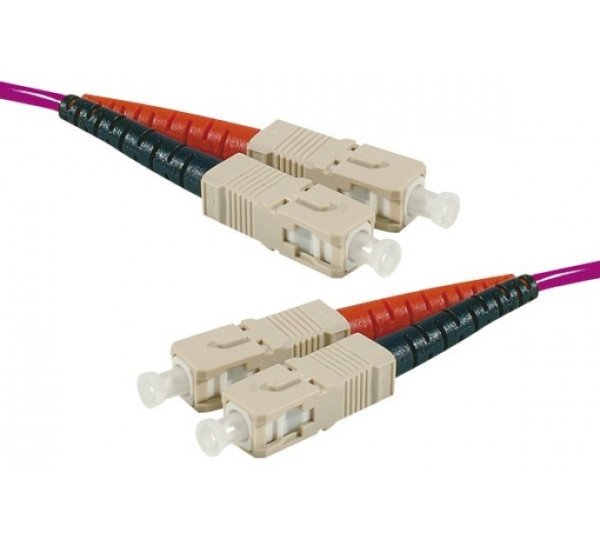 SC-UPC/SC-UPC duplex multimode OM4 50/125 Fiber patch cable erika, 3 m