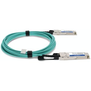 AddOn Networks 40G-QSFP-QSFP-AOC-0501-AO InfiniBand/fibre optic cable 5 m QSFP+ Green